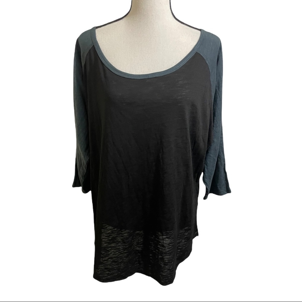 Hype long Sleeve top baseball style 3X plus shirt round collar T-shirt